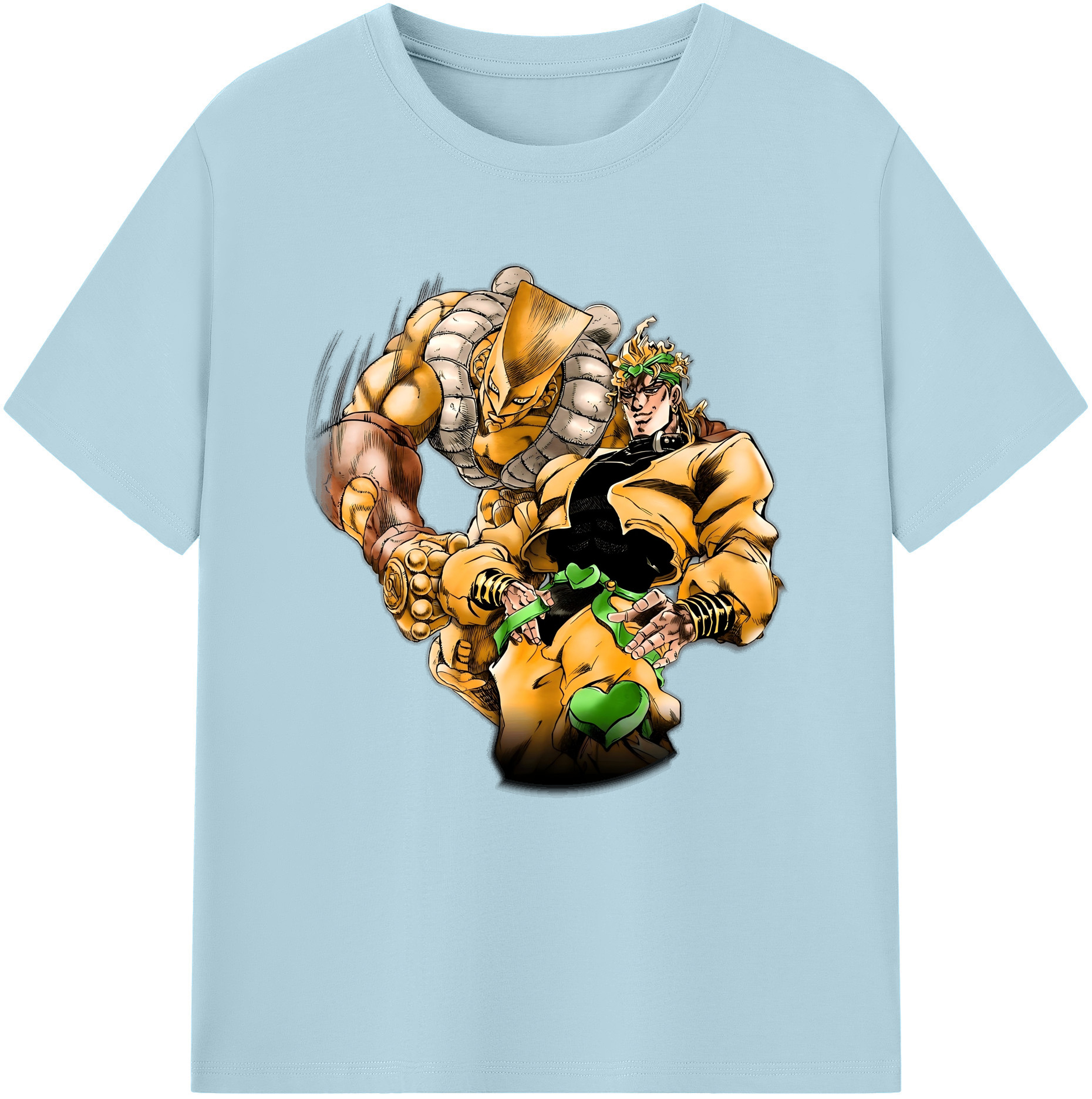 （画像用） ジョジョの奇妙な冒険 ディオ?ブランドー JoJo's Bizarre Adventure Dio Brando 綿100％半袖Tシャツ（フロントプリント）